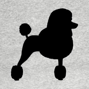 Black Standard Poodle Silhouette T-Shirt